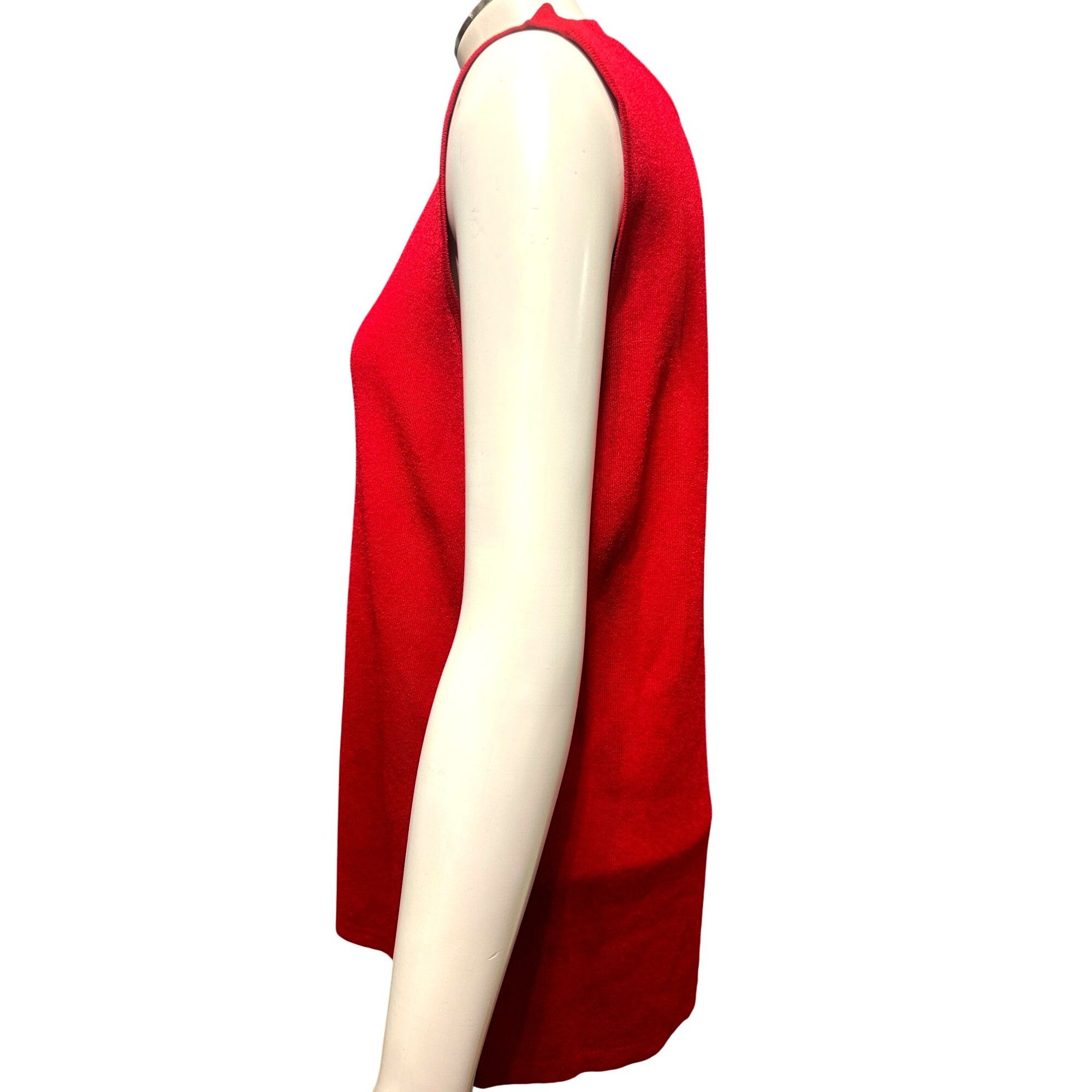 Chicos Chicos Design Vintage Apple Red Tank Top Round Scoop Necklin Size XL / US 12-14 / IT 48-50 - 2 Thumbnail