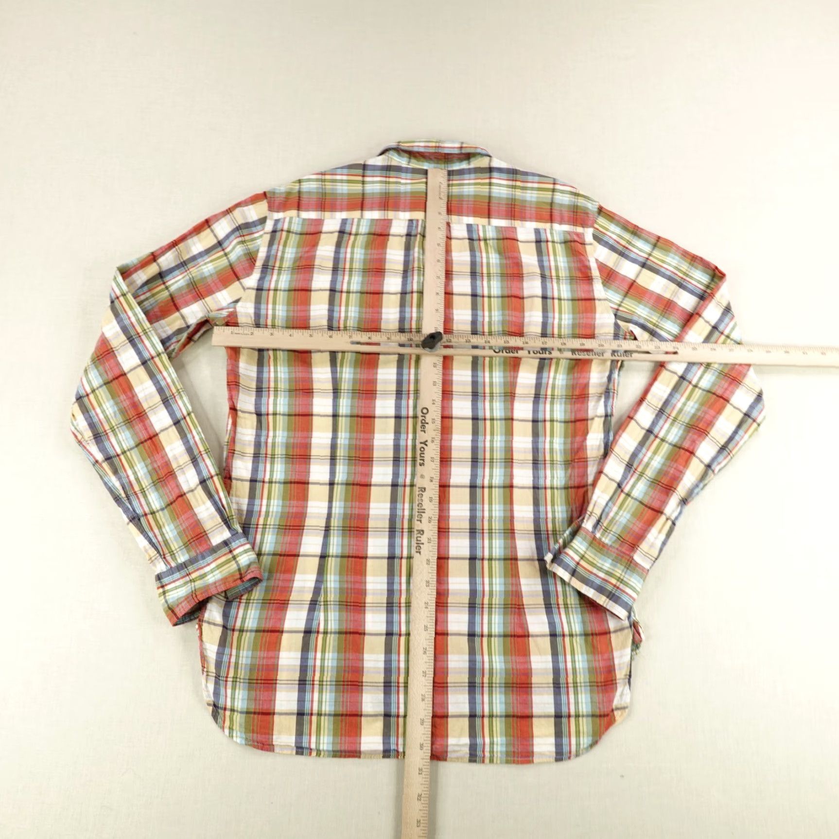 East Harbour Surplus VINTAGE East Harbour Surplus Men's Shirt XL Orange Plaid Button-Up Casual Formal Workwear Italy Size US XL / EU 56 / 4 - 6 Thumbnail