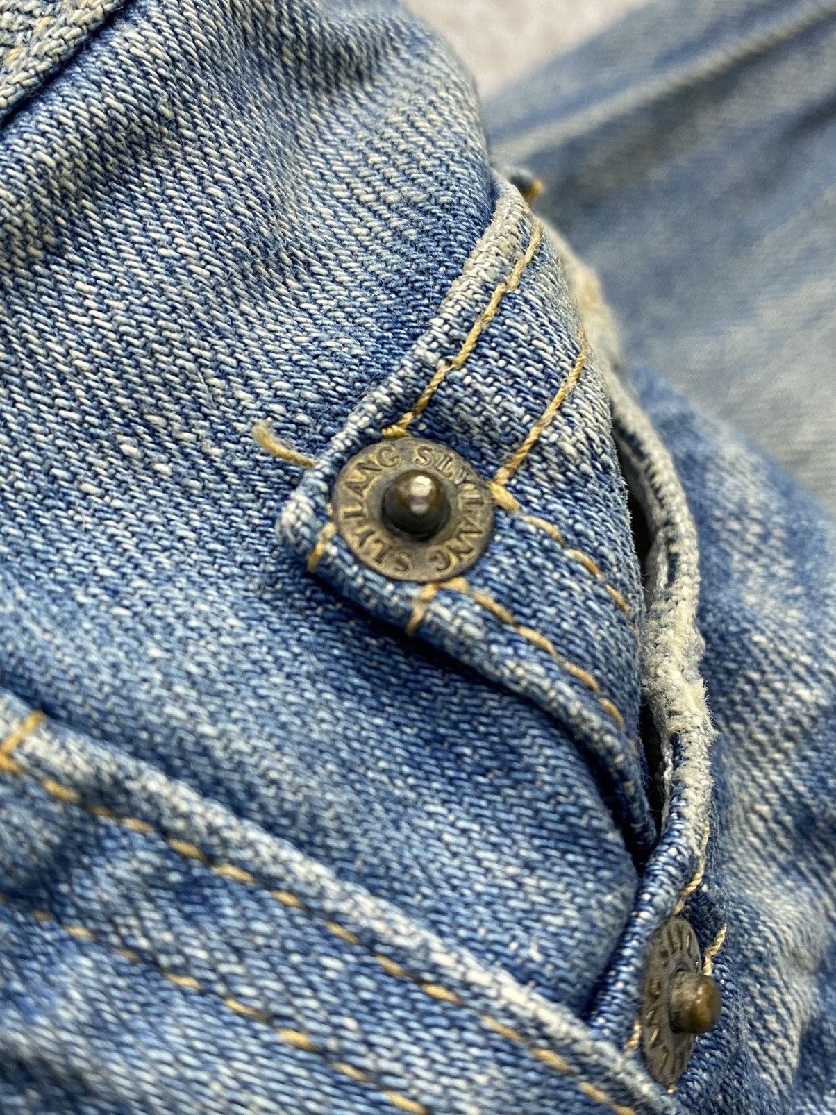If Six Was Nine Japanese Brand Sly Lang Distressed Super Flared Jeans Size US 27 - 12 Thumbnail