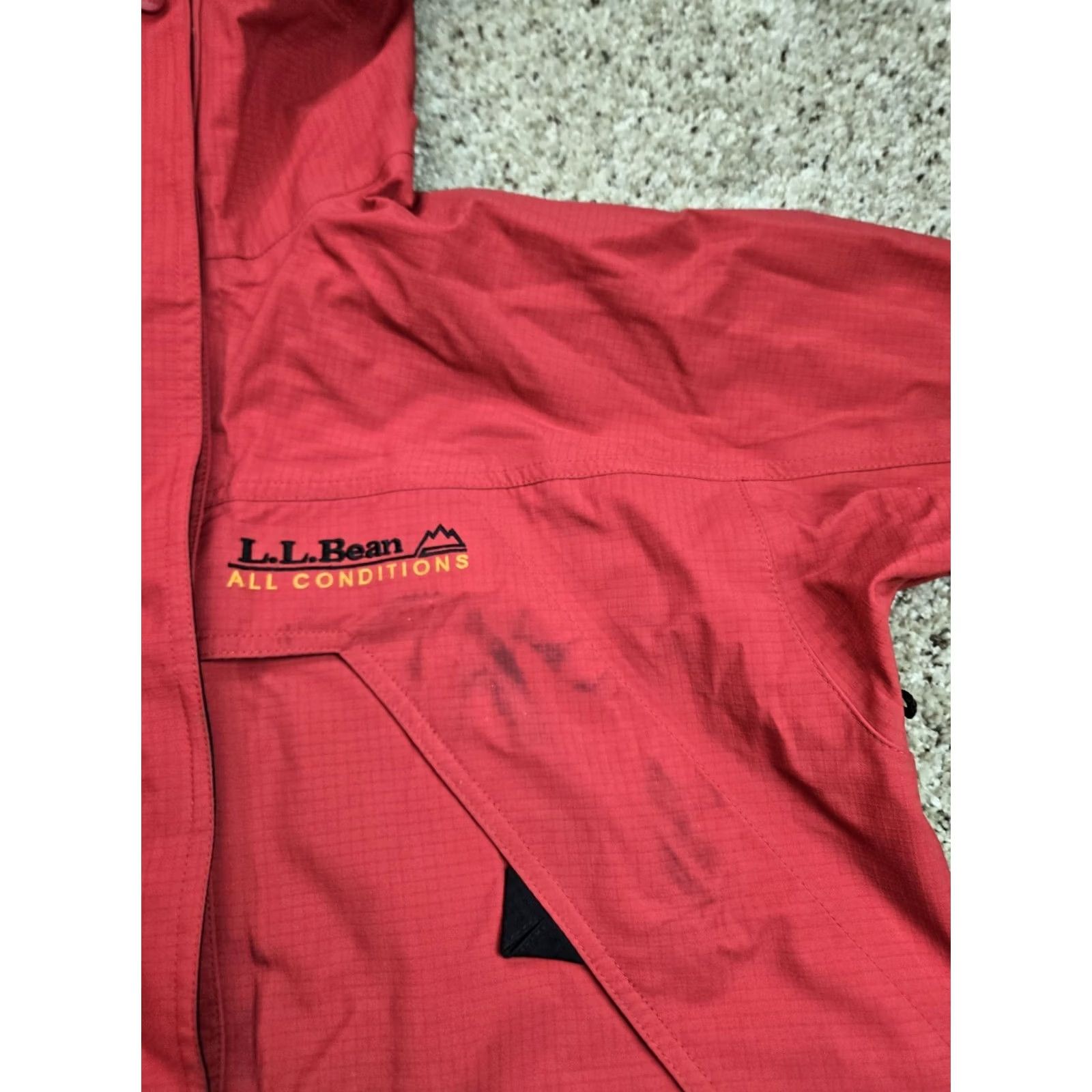 Vintage VINTAGE L.L. Bean All Conditions Rain Jacket Womens Large Red Gore-Tex Hooded Jacket Size L / US 10 / IT 46 - 6 Thumbnail