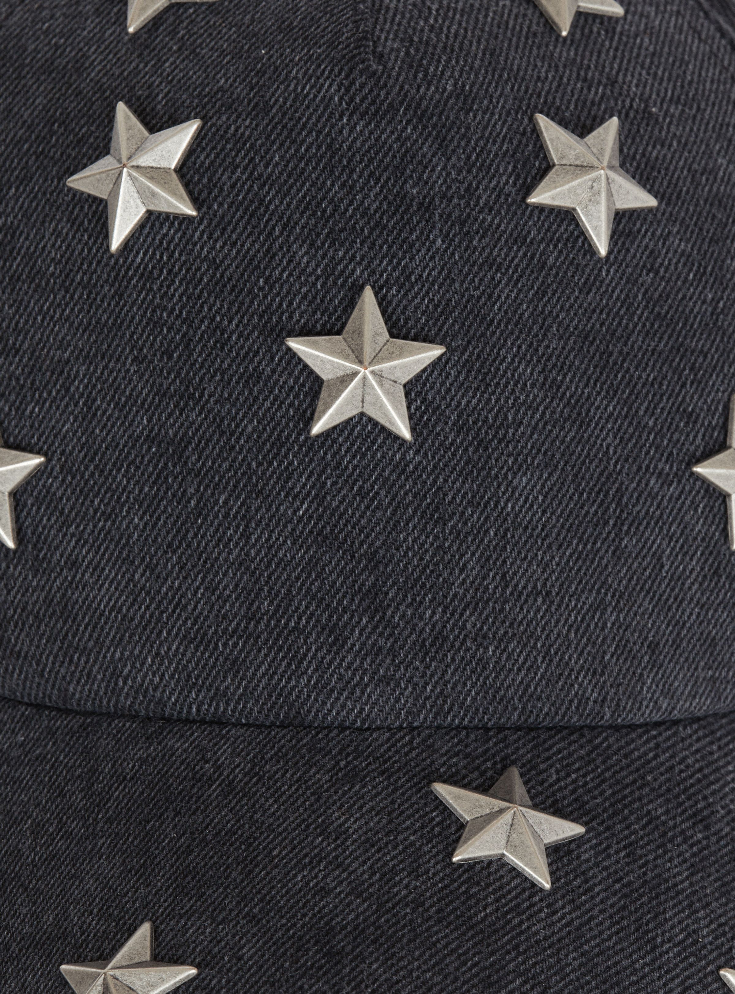 Balmain o1s1wg111025 Size: OS/Star Studded Denim Cap in Grey Size ONE SIZE - 6 Thumbnail