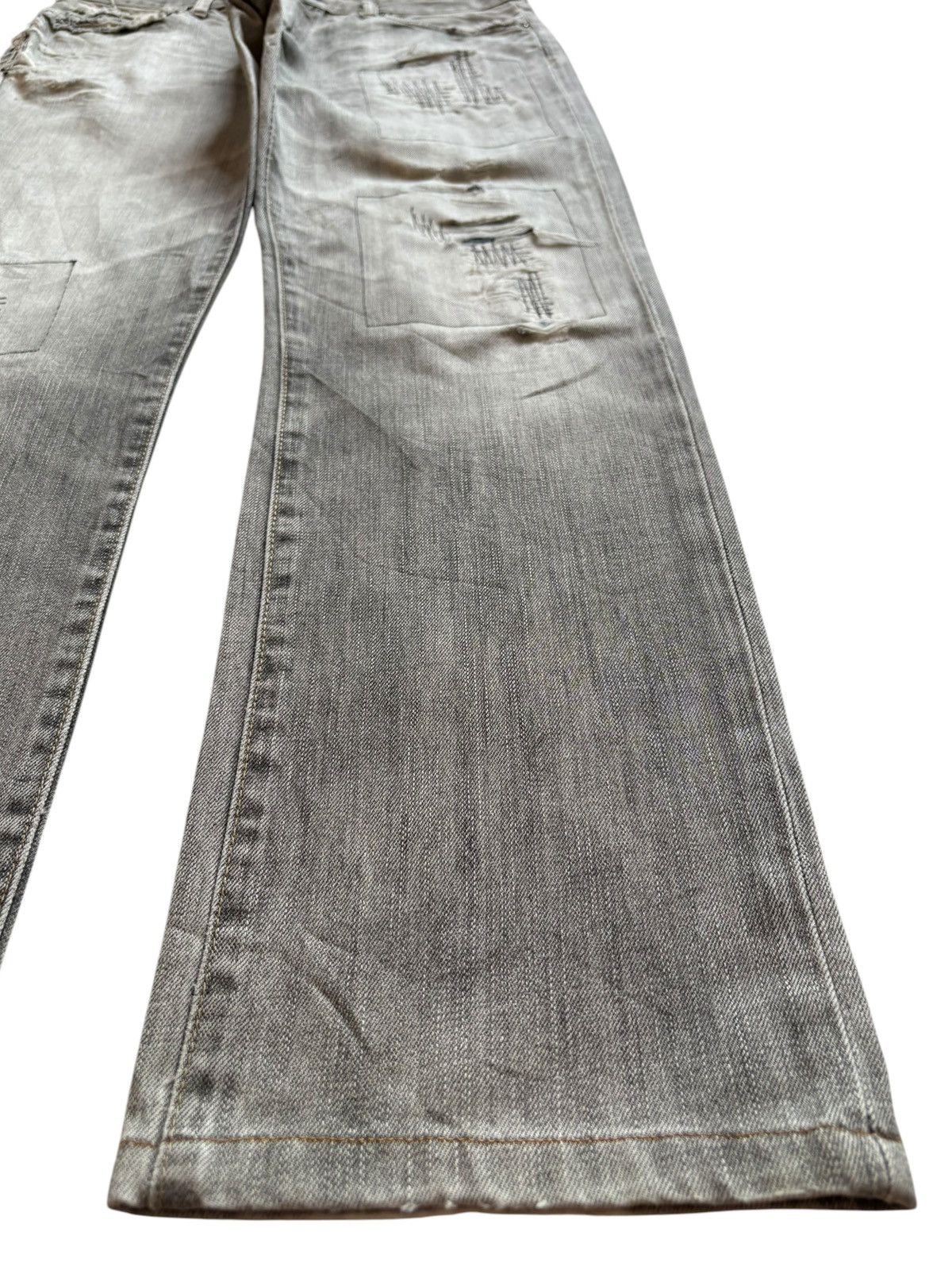 Japanese Brand × Uniqlo Vintage Japanese Uniqlo Faded Wash Distressed Loose Jeans Size US 34 / EU 50 - 7 Thumbnail