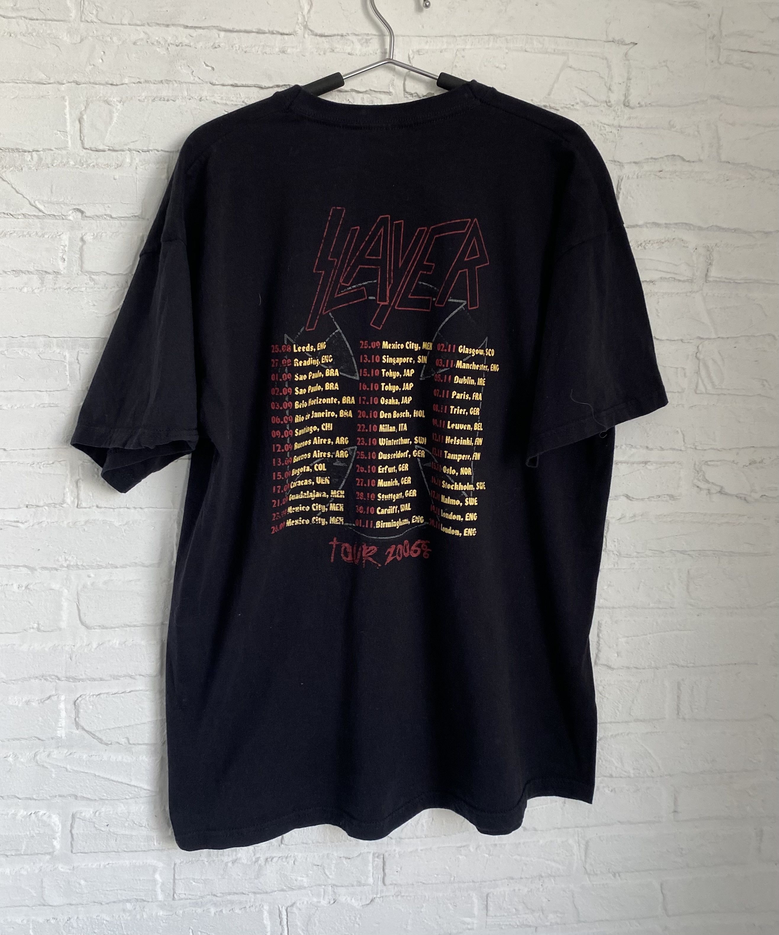 Band Tees × Vintage Vintage 2005 Slayer tour 666 t-shirt Size US XL / EU 56 / 4 - 5 Thumbnail