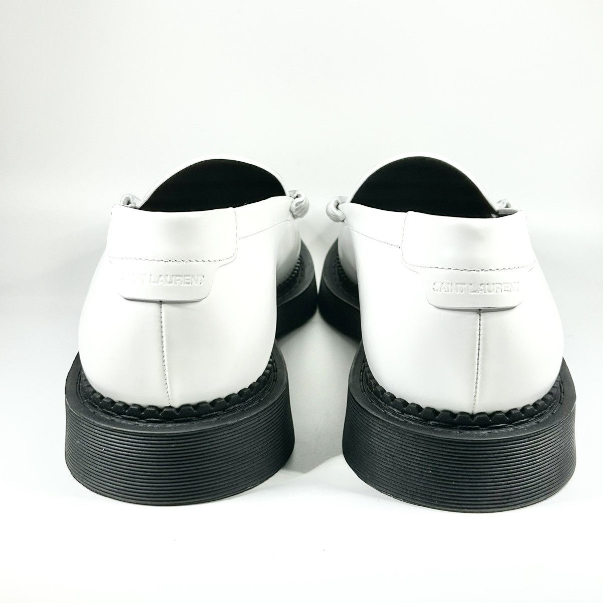 New Saint Laurent Teddy 10 White Penny Loafer Size 42EU/9US