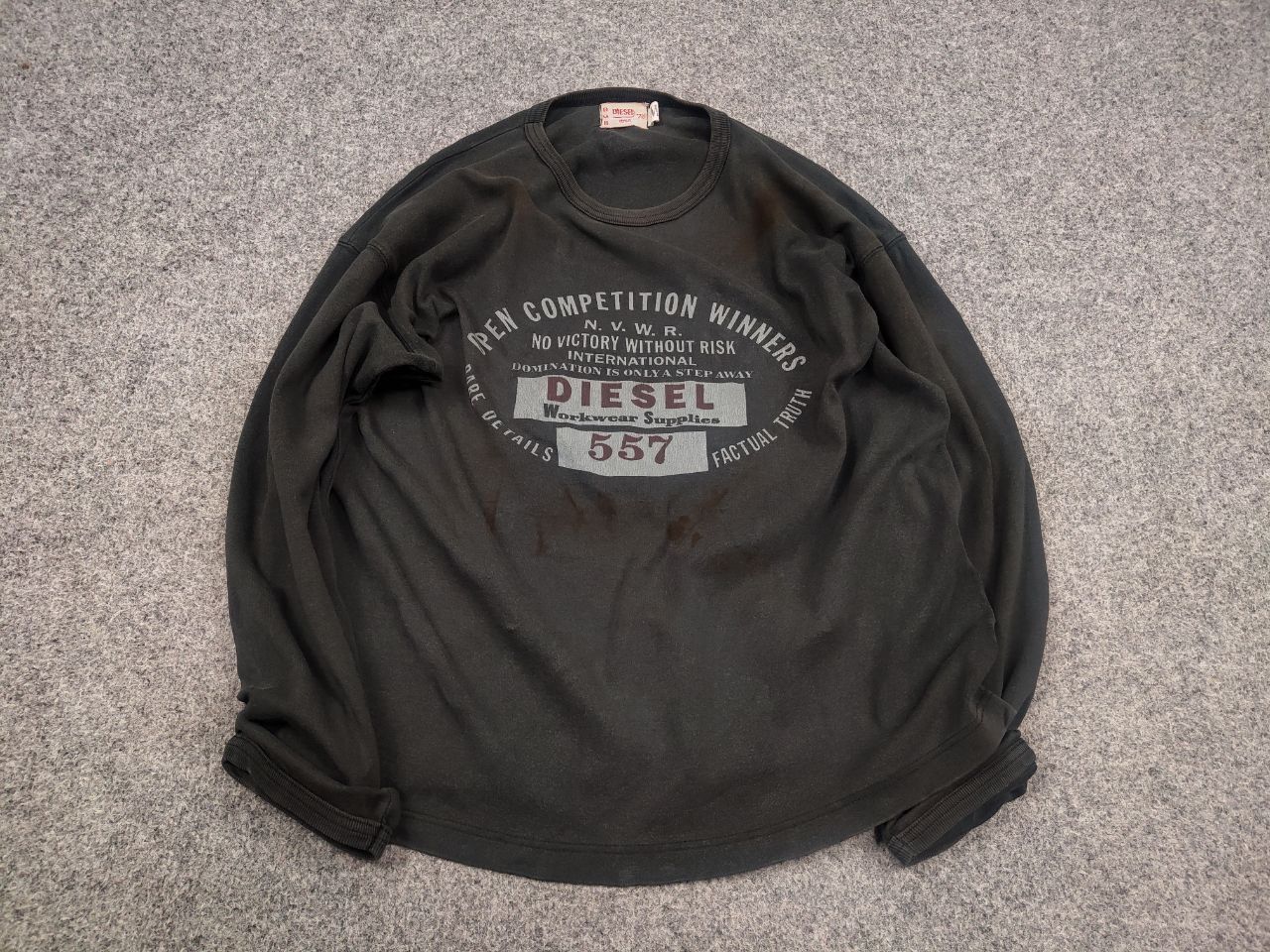 Diesel Vintage Diesel 1955 Logo Faded Distressed Black long sleeve Size US M / EU 48-50 / 2 - 3 Thumbnail