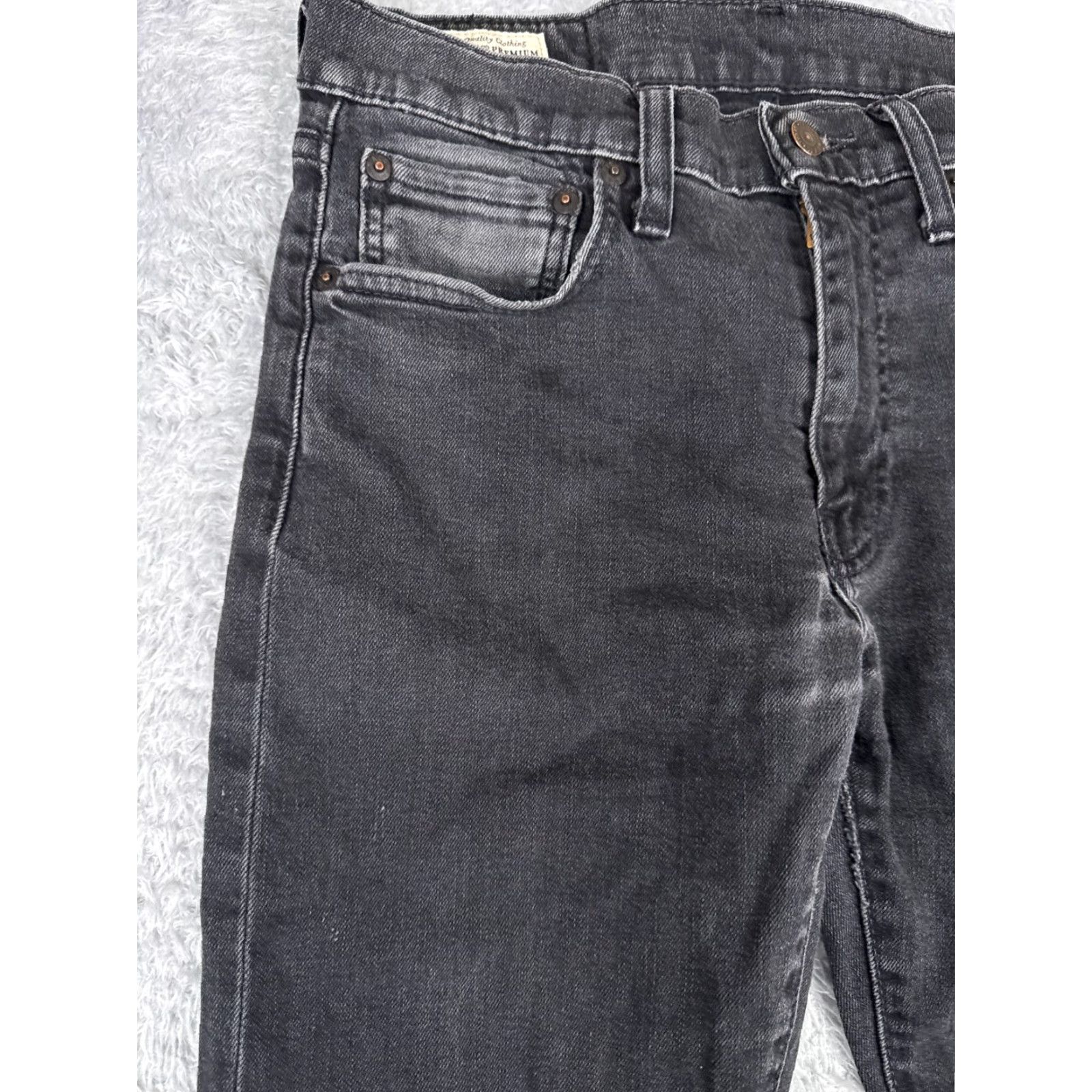 Levi's Levis Premium Jeans Adult 32 Black Denim Skinny Tapered Fit Flex 30x32 Big E Size US 32 / EU 48 - 5 Thumbnail