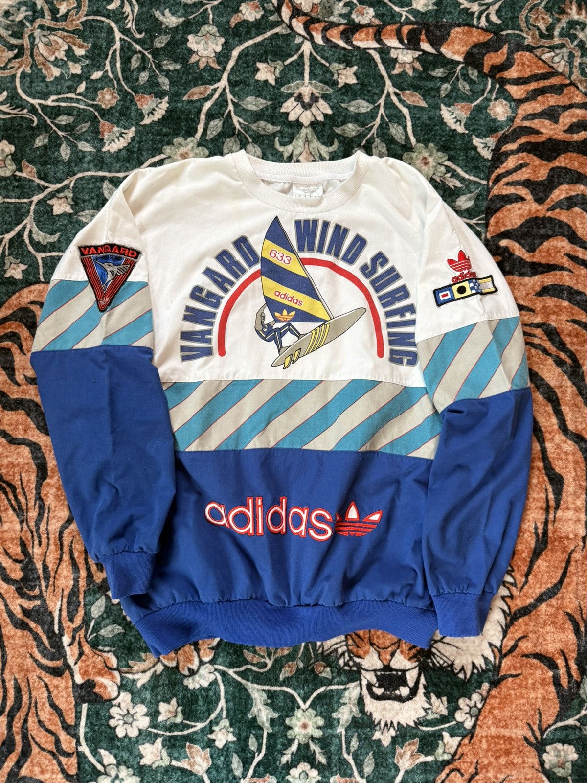 Adidas Vintage 80s Adidas Vanguard Windsurfing Pullover Size US L / EU 52-54 / 3 - 1 Thumbnail