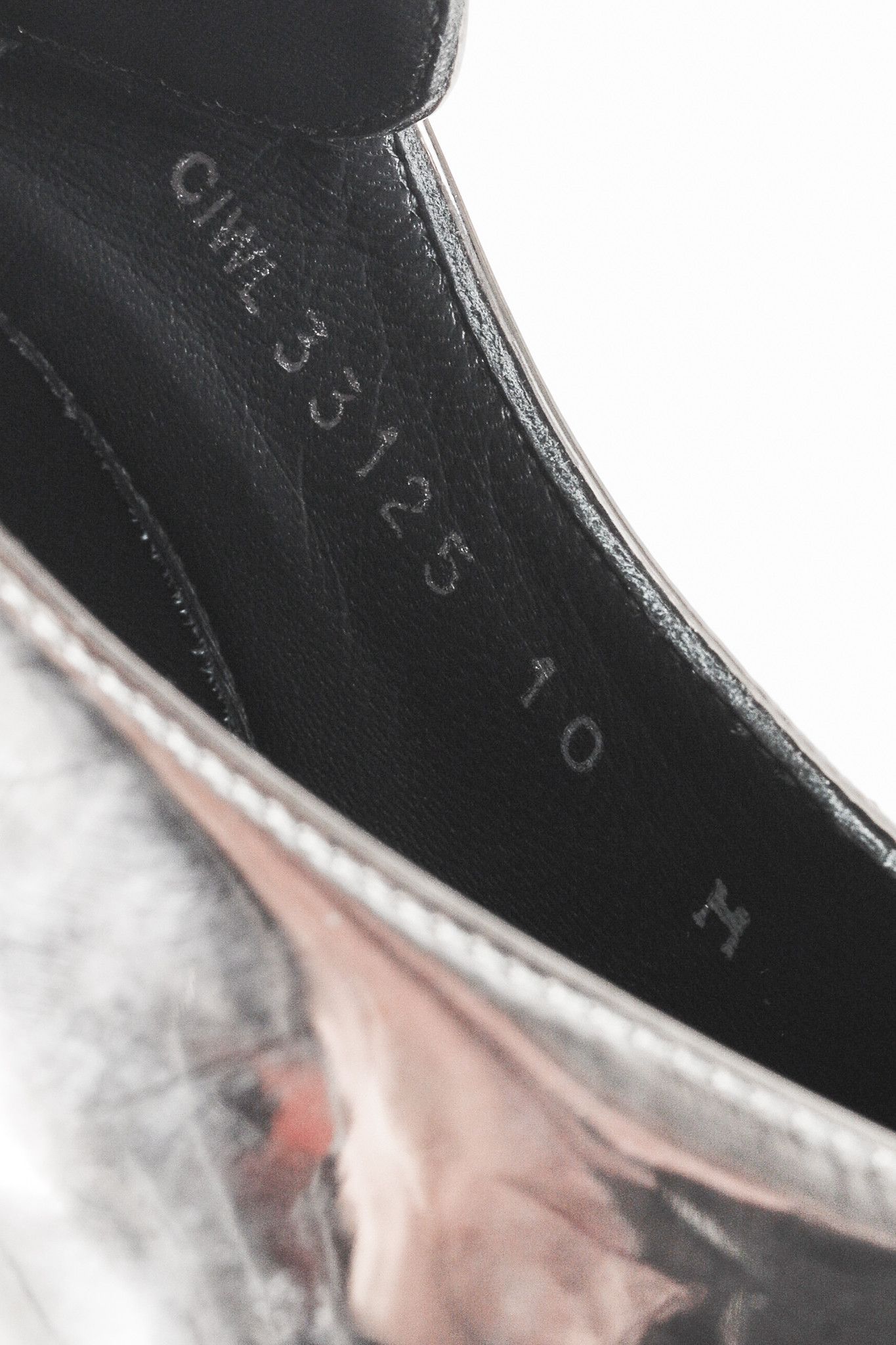 Stuart Weitzman Stuart Weitzman Metro Tin Metallic Mirrored-Leather Oxfords Size US 10 / IT 40 - 11 Thumbnail