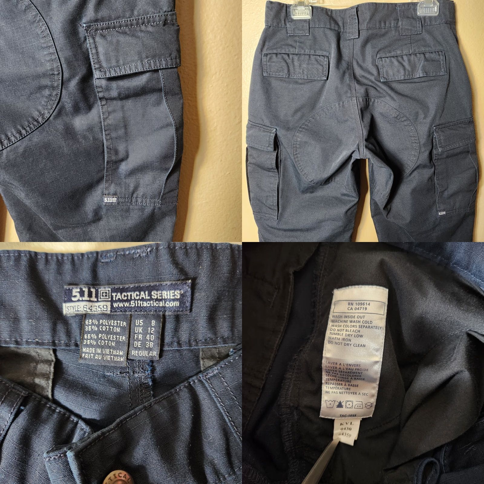 Vintage 5.11 Tactical Womens TDU Dark Navy Cargo Pants-Size 8 Size 30" / US 8 / IT 44 - 8 Thumbnail