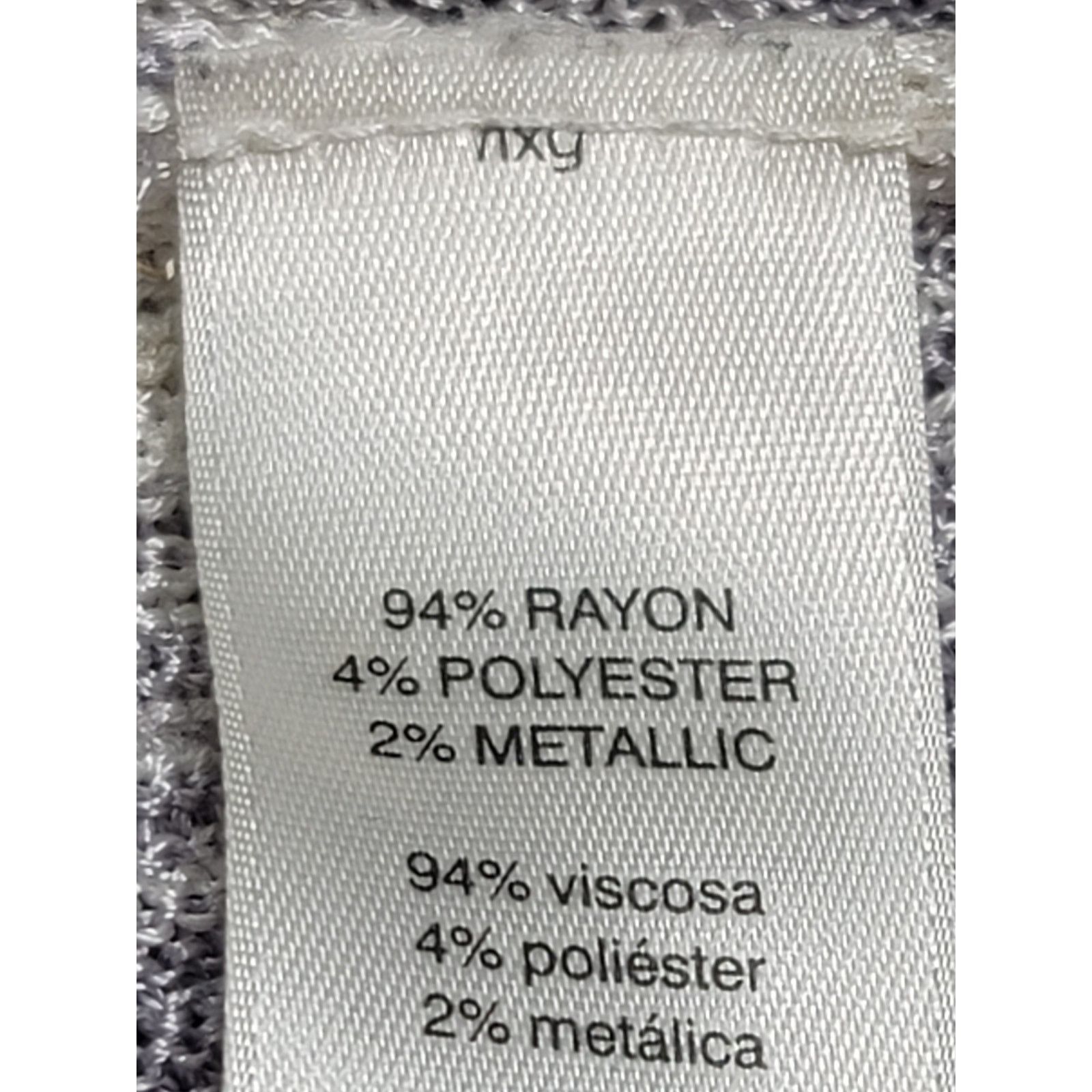 Other White House Black Market Gray Metallic Asymmetrica Hem Top S Size S / US 4 / IT 40 - 4 Thumbnail