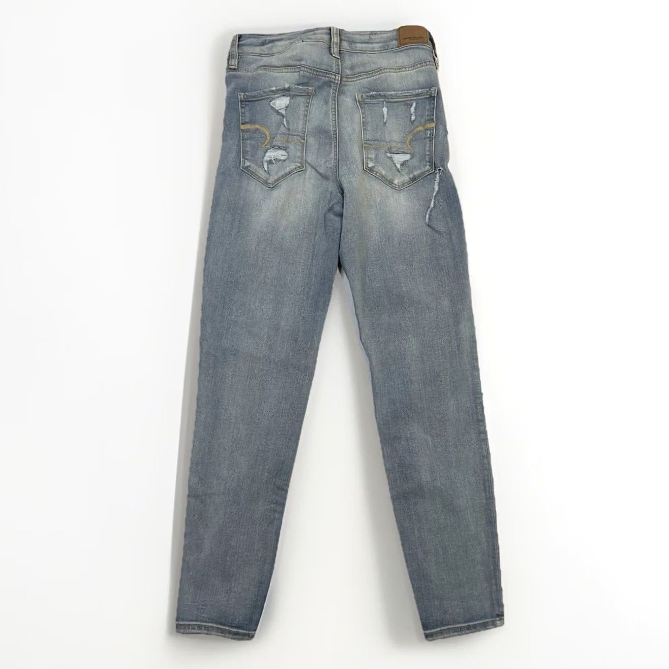 American Eagle Outfitters VINTAGE American Eagle AE Washed Jegging Size 8 Ripped, Super Hi Rise Size 30" / US 8 / IT 44 - 2 Thumbnail