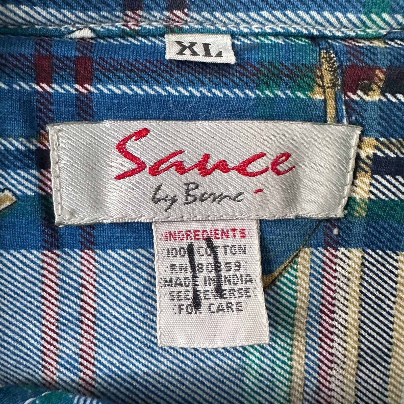 Other Vintage Sauce Berne Polo Shirt XL Blue AOP Golf Clubs Plaid Size US XL / EU 56 / 4 - 6 Thumbnail