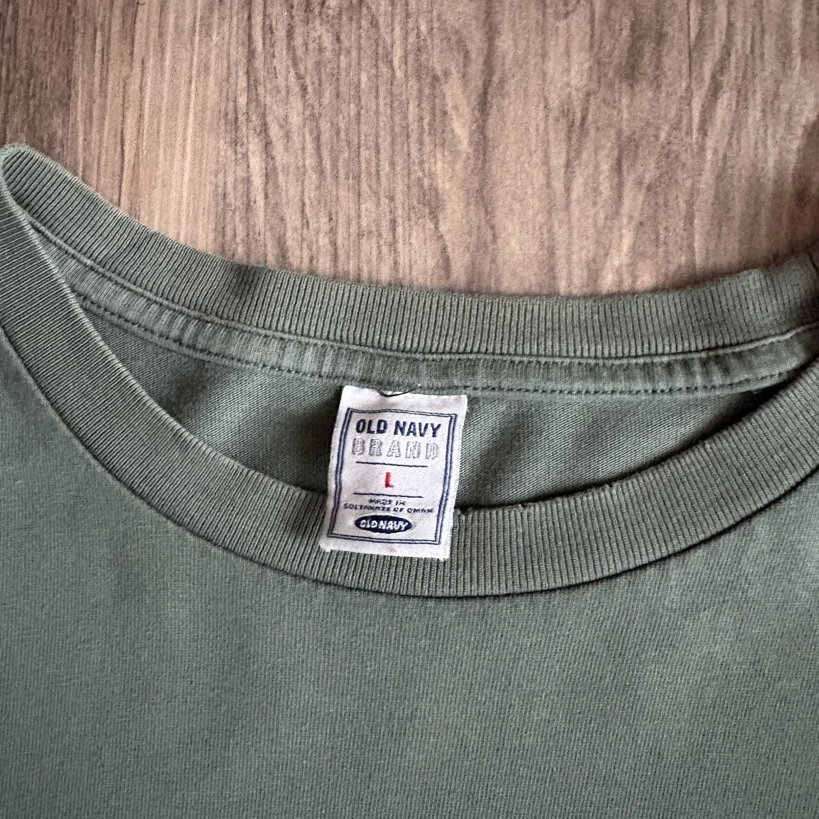 Old Navy × Vintage Vintage Old Navy T-Shirt Men's Size L Green Long Sleeve Size US L / EU 52-54 / 3 - 3 Thumbnail