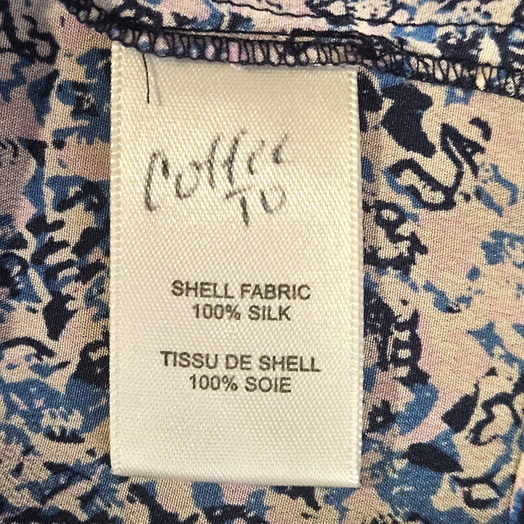 Rebecca Taylor Rebecca Taylor Silk Blue Black Long Sleeve Blouse 6 Office B Size M / US 6-8 / IT 42-44 - 6 Thumbnail