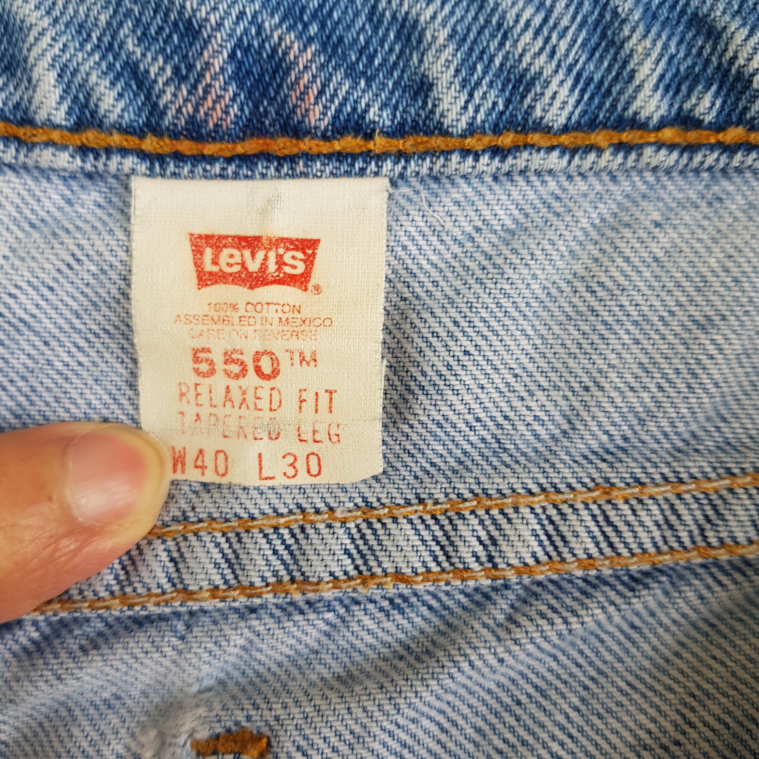 Levi's Vintage Levis 550 Jeans Released Hem Levi's Orange Tab Denim Size US 36 / EU 52 - 6 Thumbnail