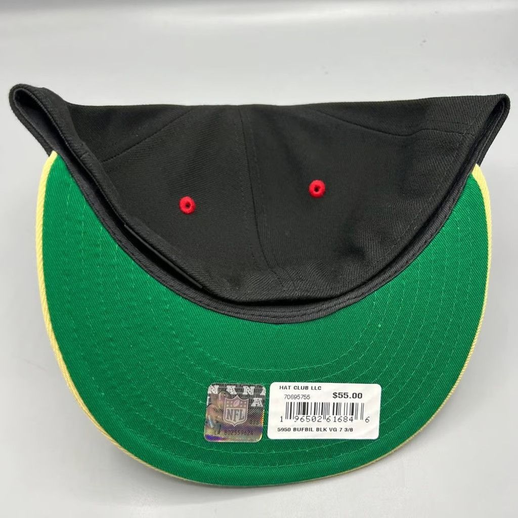 New Era Buffalo Bills Hat Men 7 3/8 Black 59Fifty New Era Fitted Cap Size ONE SIZE - 5 Thumbnail