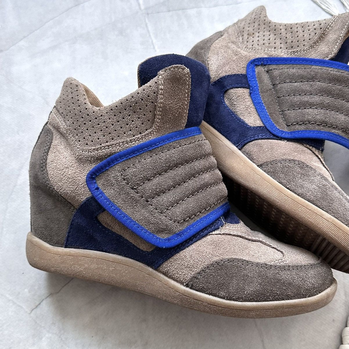 Isabel Marant Strap Isabel Marant Style Bekett Wedge Sneakers Shoes Ash Size US 10 / IT 40 - 2 Thumbnail