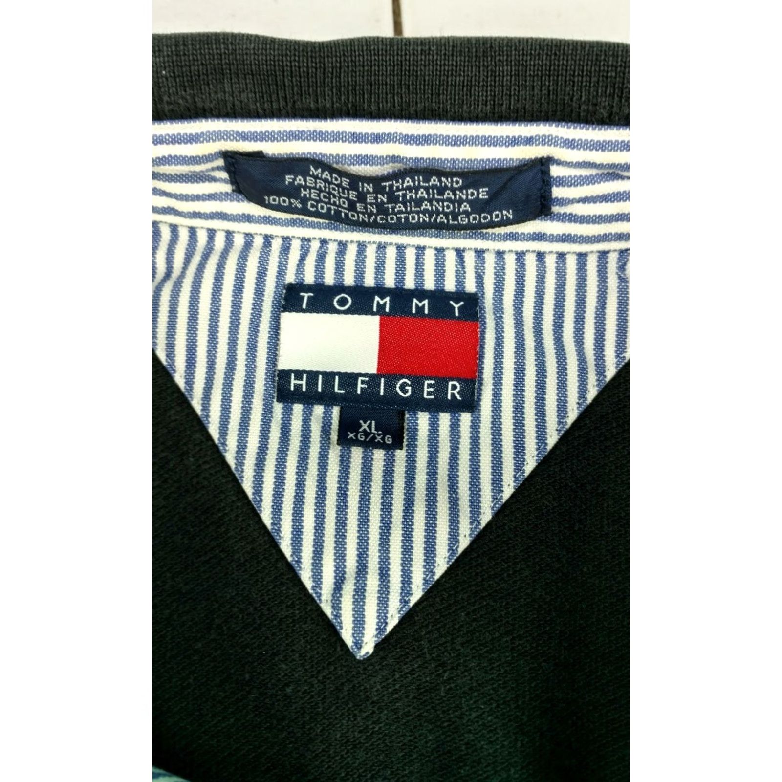 Tommy Hilfiger Tommy Hilfiger Polo Shirt Black XL Polos Shirts Mens Polo Shirt Flag stitch Flag Tag Size XL Size US XL / EU 56 / 4 - 6 Thumbnail