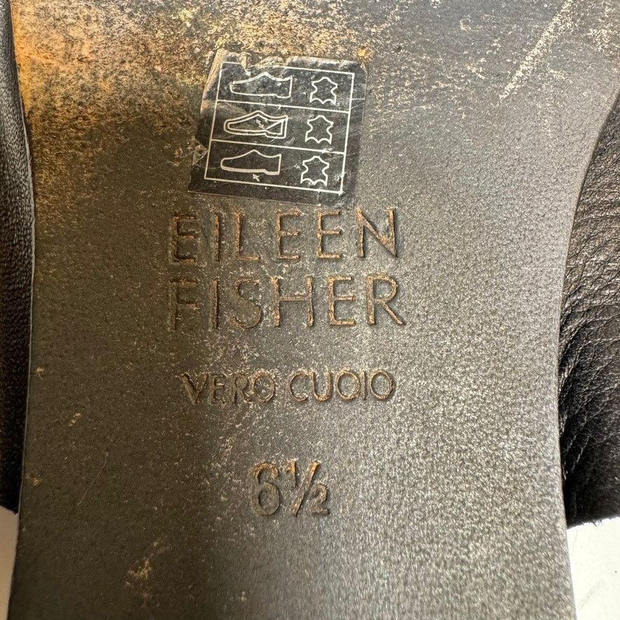 Eileen Fisher Eileen Fisher Leather Slides Sandals 6.5 Minimalist Size US 6.5 / IT 36.5 - 6 Thumbnail