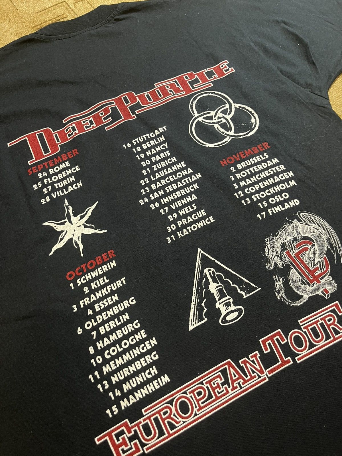 Vintage Deep purple vintage merch Euro tour 1993 Size US XL / EU 56 / 4 - 6 Thumbnail