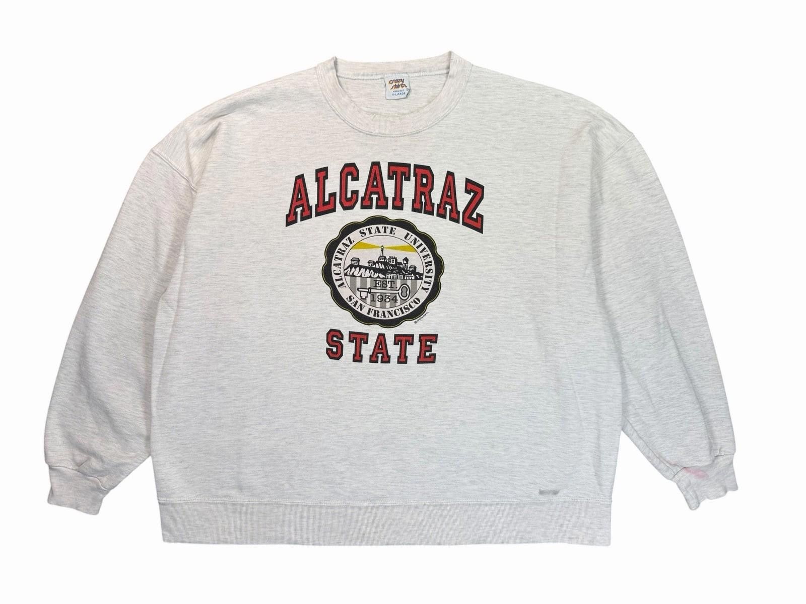 Vintage 1990s Alcatraz State University Boxy USA Crewneck XL Size US XL / EU 56 / 4 - 1 Thumbnail