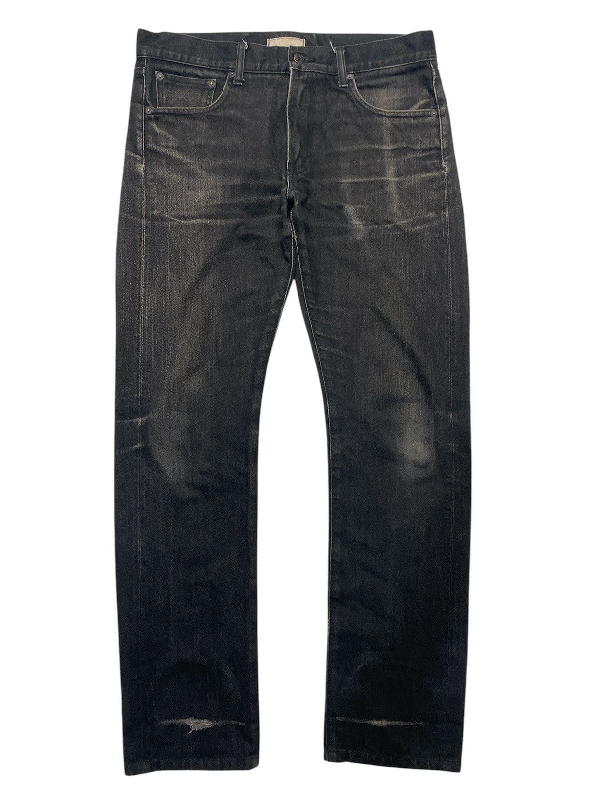 Japanese Brand Vintage Japanese Brand Salvaged Black Denim Pants Size US 34 / EU 50 - 1 Thumbnail