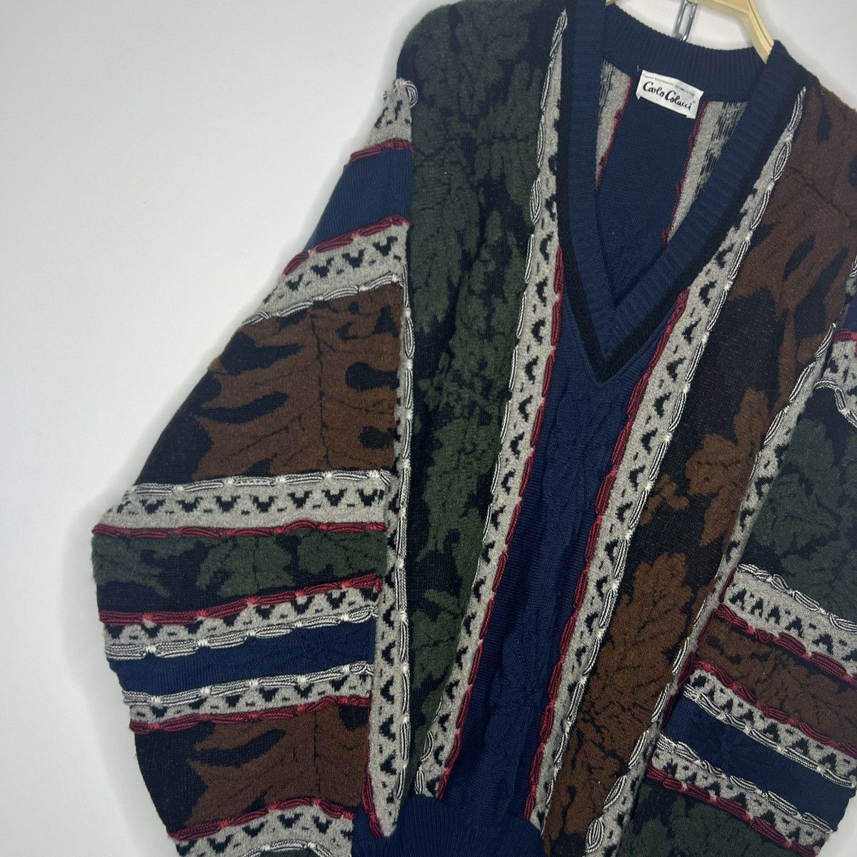 Carlo Colucci × Coogi Carlo Colucci Vintage Sweater Knitwear Jumper Cable Coogi Size US L / EU 52-54 / 3 - 3 Thumbnail