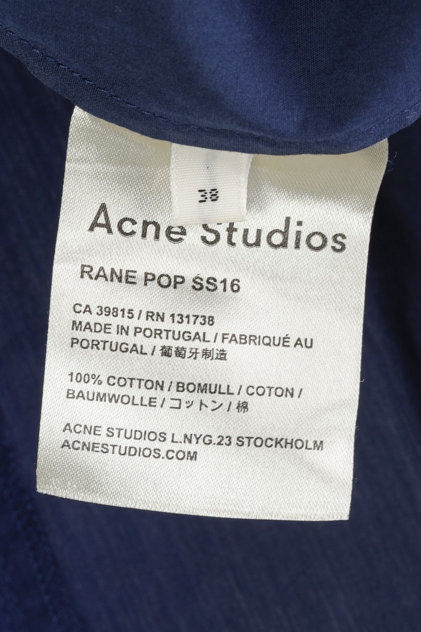 Acne Studios Acne Studios SS/16 Rane Blue Poplin Full-Zip Mini Dress Size M / US 6-8 / IT 42-44 - 8 Thumbnail