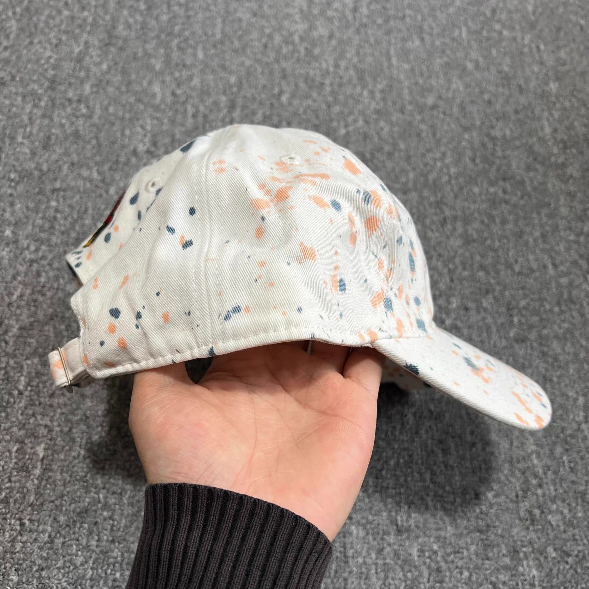 Cross Colours CrossEmbroideredSplashInkCurved Brim Baseball Cap Visor Q7 Size ONE SIZE - 6 Thumbnail