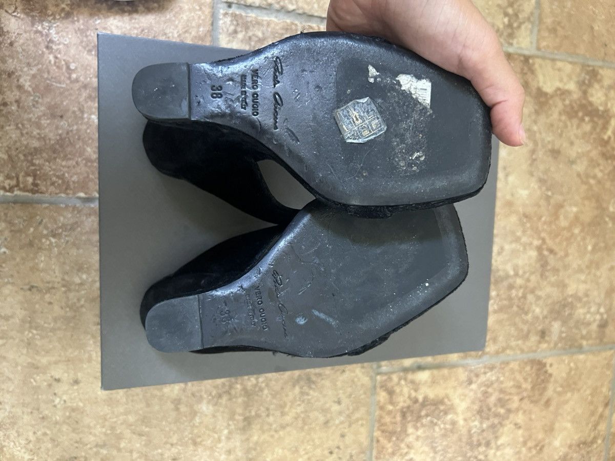Designer × Rick Owens Rick Owens Women's Black Cantilever Suede Mules Size US 8 / IT 38 - 3 Thumbnail