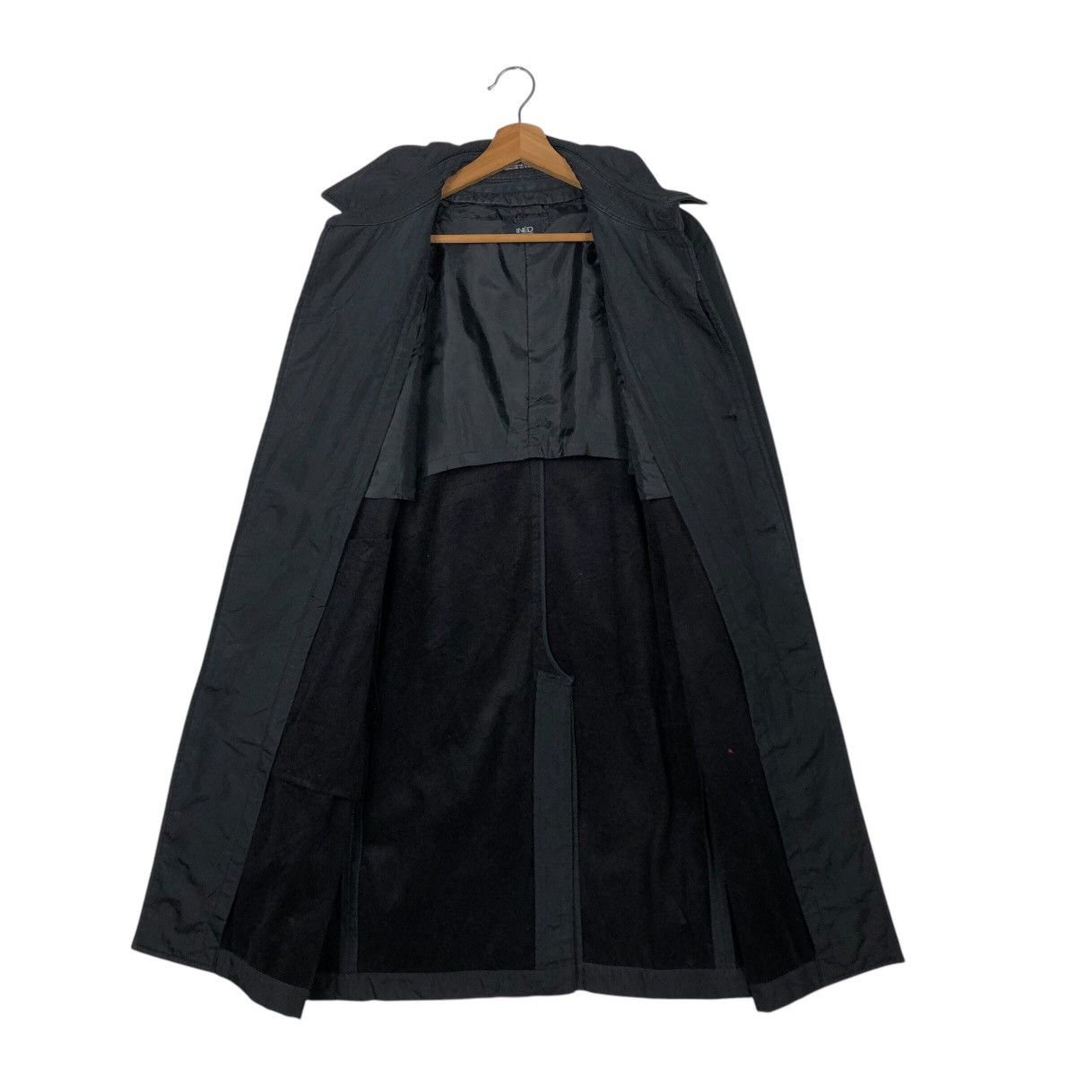 Yohji Yamamoto 📌Vintage Long Jacket Rich Black Ined Homme Basic Size US M / EU 48-50 / 2 - 15 Thumbnail