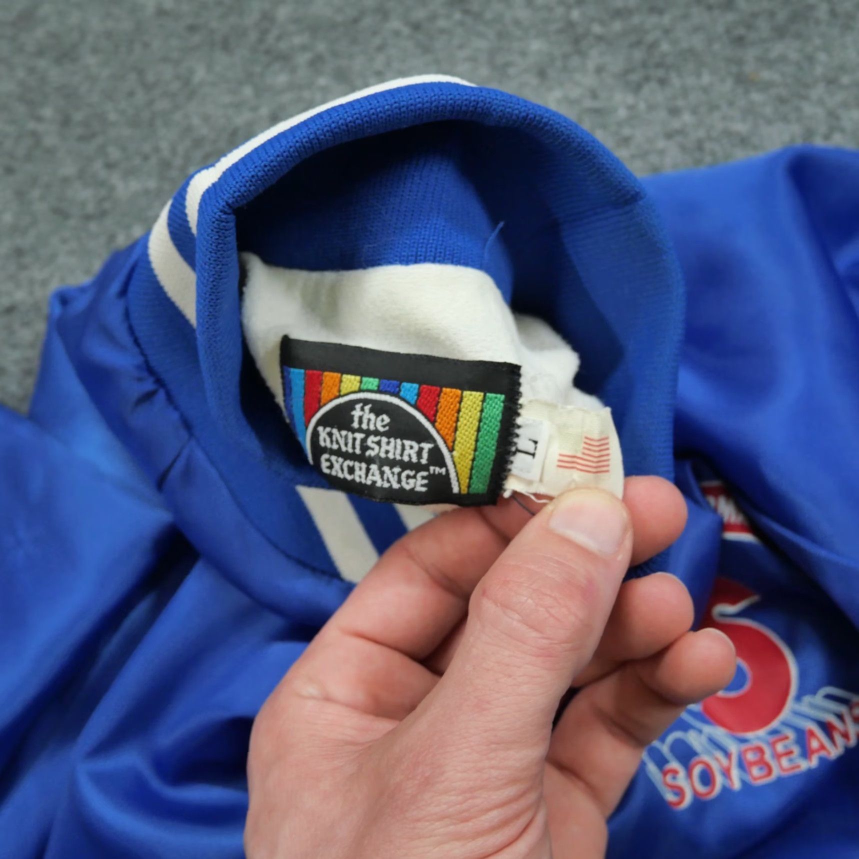 J Brand VINTAGE Soybean Jacket Mens L Blue Satin Proven Performance Bomber 80s Jacket Size US L / EU 52-54 / 3 - 7 Thumbnail