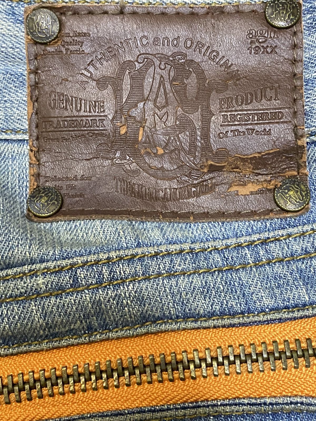 Japanese Brand Japanese Augeh Faded Multi Pocket Distressed Slim Jeans Size US 34 / EU 50 - 15 Thumbnail