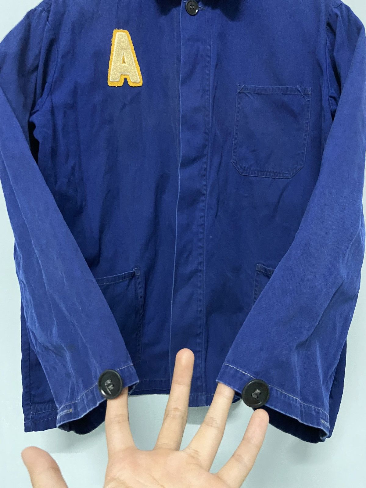 Vintage Vintage 1970s French Work Jacket ‘A’ Patch Multi Pocket Size US L / EU 52-54 / 3 - 6 Thumbnail