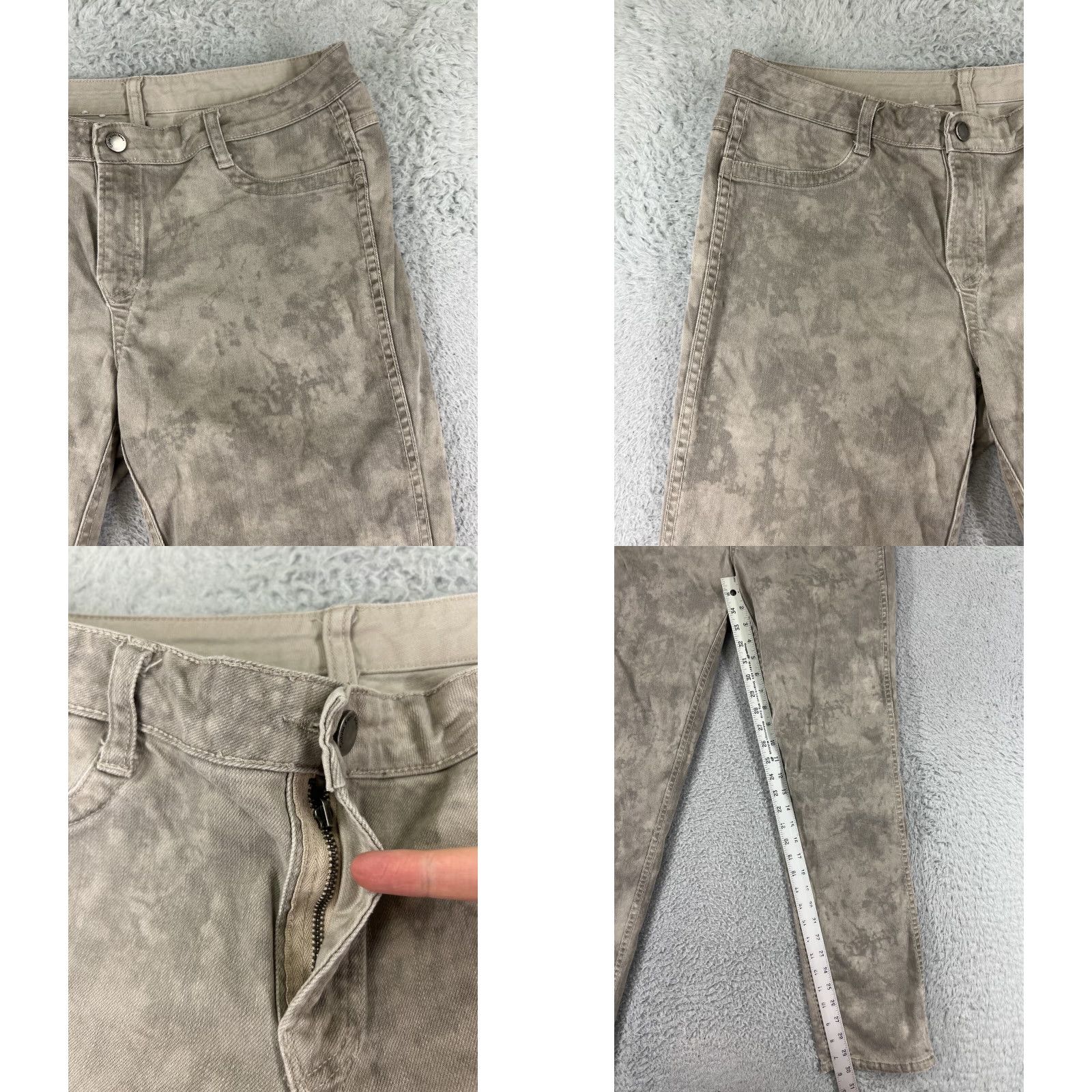 Calvin Klein Calvin Klein Jeans Women 31 Beige Denim Straight Leg Mid Rise Acid Wash Pants Size 24" / US 00 / IT 34 - 8 Thumbnail