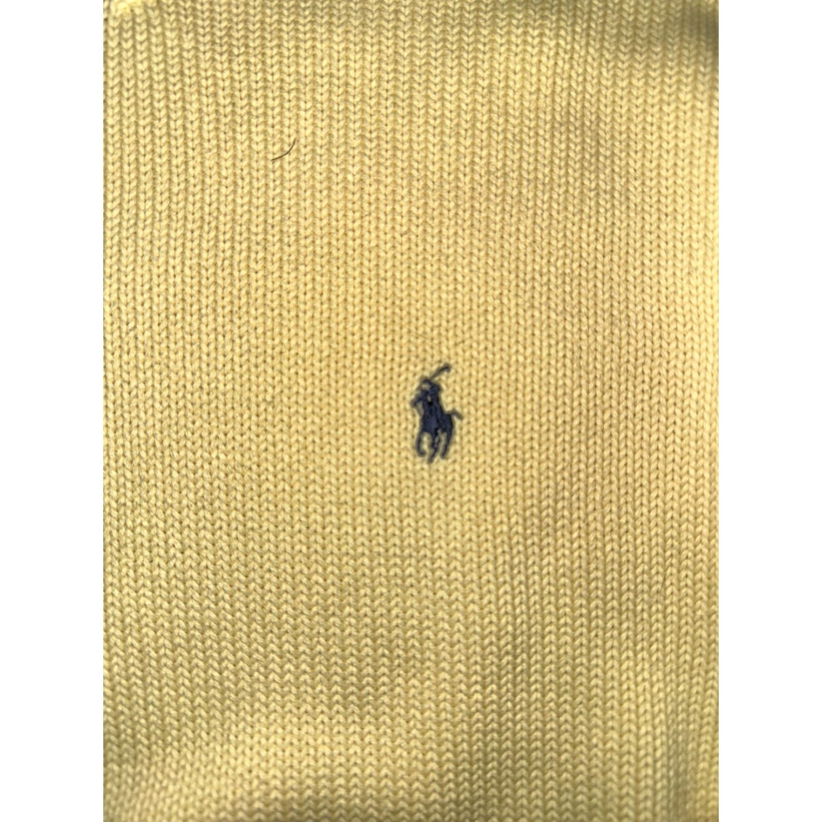 Ralph Lauren VINTAGE Polo Ralph Lauren Sweater Knit Yellow Pullover Crewneck Cotton Logo XL Men Size US XL / EU 56 / 4 - 2 Thumbnail