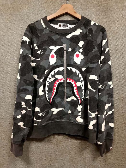 Bape bape shark glow in the dark crewneck Grailed