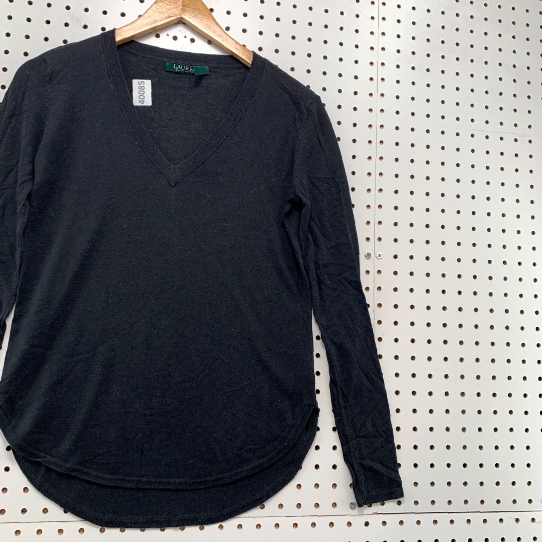 Ralph Lauren LRL Lauren Ralph Lauren Silk Blend Top Womens XS Black Round Neck 18.5x25.5 Size XS / US 0-2 / IT 36-38 - 4 Thumbnail