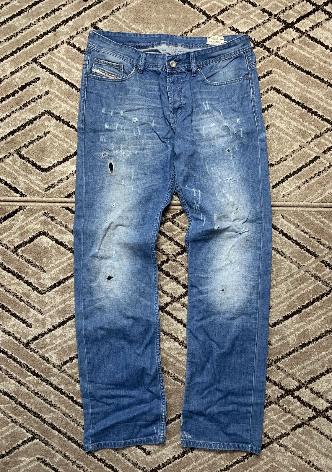 Diesel × Vintage Vintage Men's Diesel Distressed Denim Jeans Size US 36 / EU 52 - 2 Thumbnail