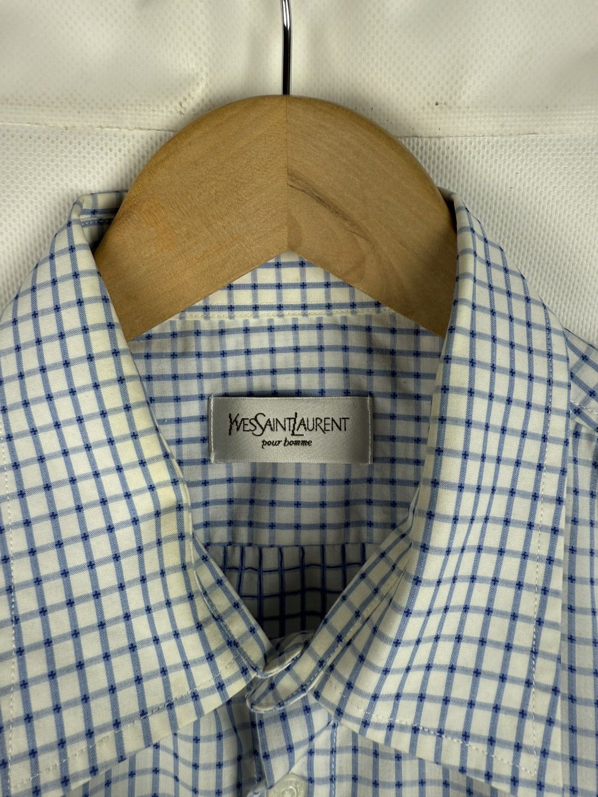 Yves Saint Laurent Vintage YSL Yves Saint Laurent S/S Plaid Button Up Shirt Size US XL / EU 56 / 4 - 9 Thumbnail