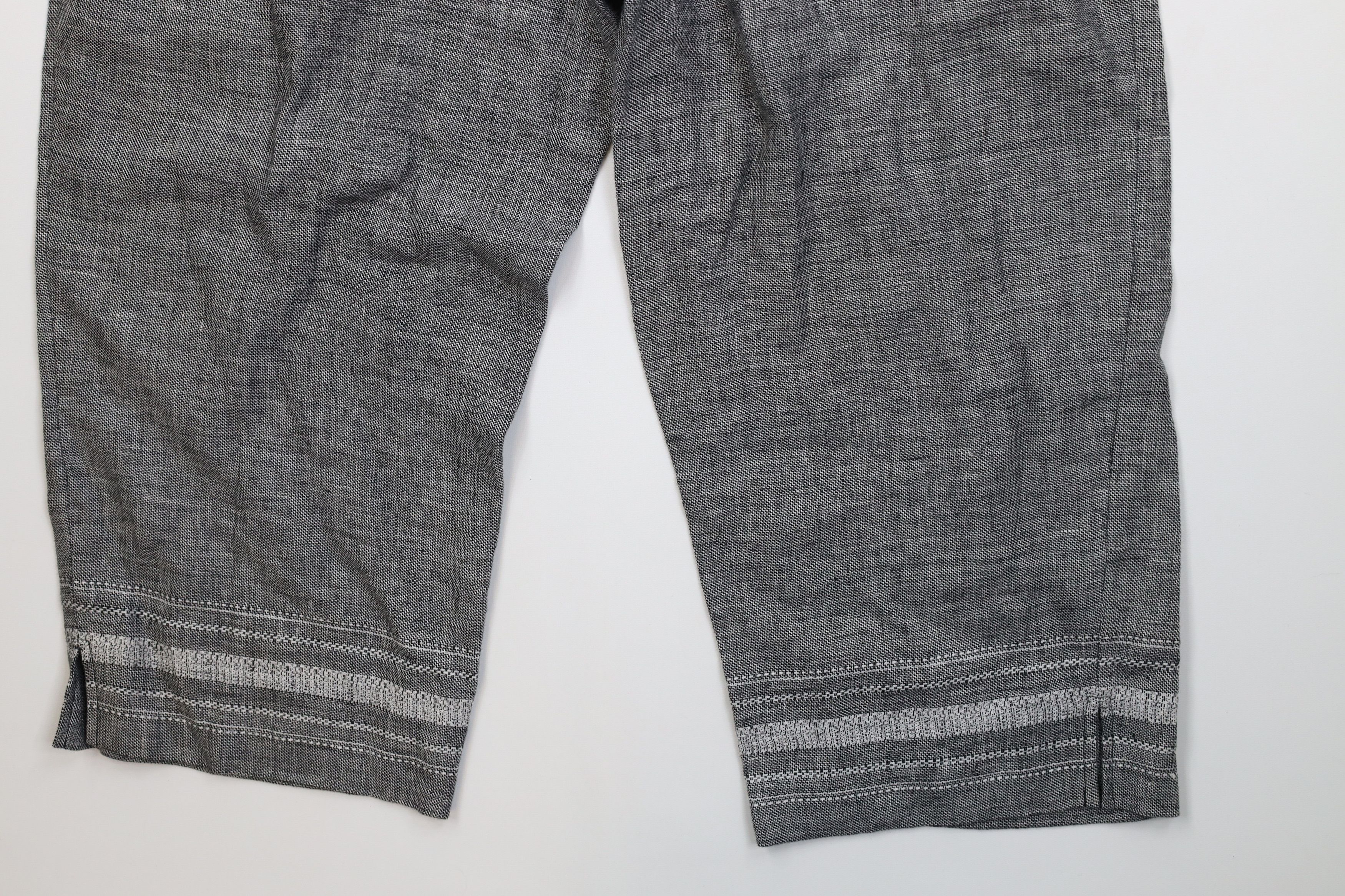 Vintage Vintage 90s Y2K Streetwear Linen Cropped Harem Capris Pants Size 34" / US 12 / IT 48 - 12 Thumbnail