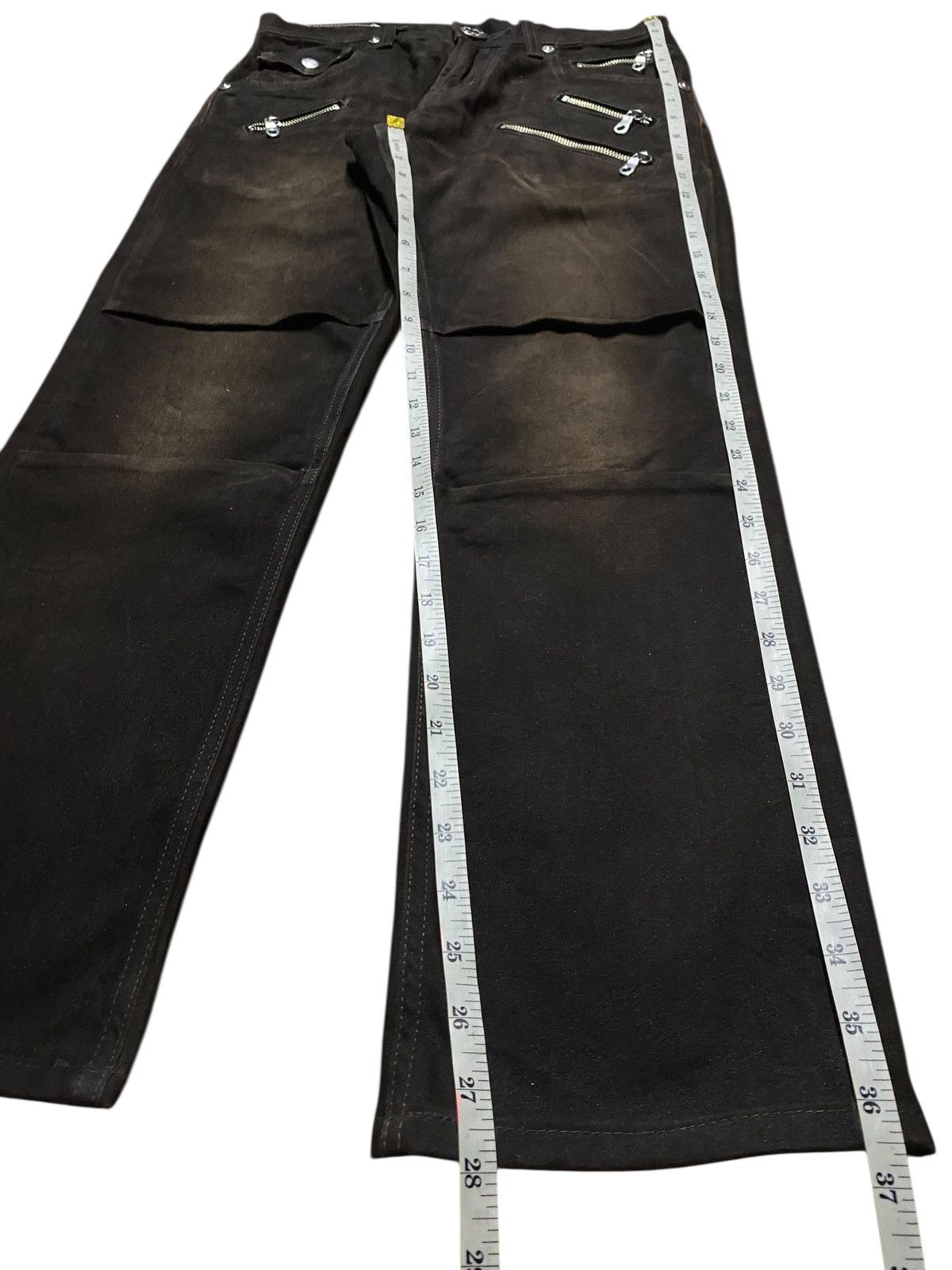 Lee × Number (N)ine Lee Riders Zipper Buckle Back Double Knee Skinny Jeans Size US 30 / EU 46 - 12 Thumbnail