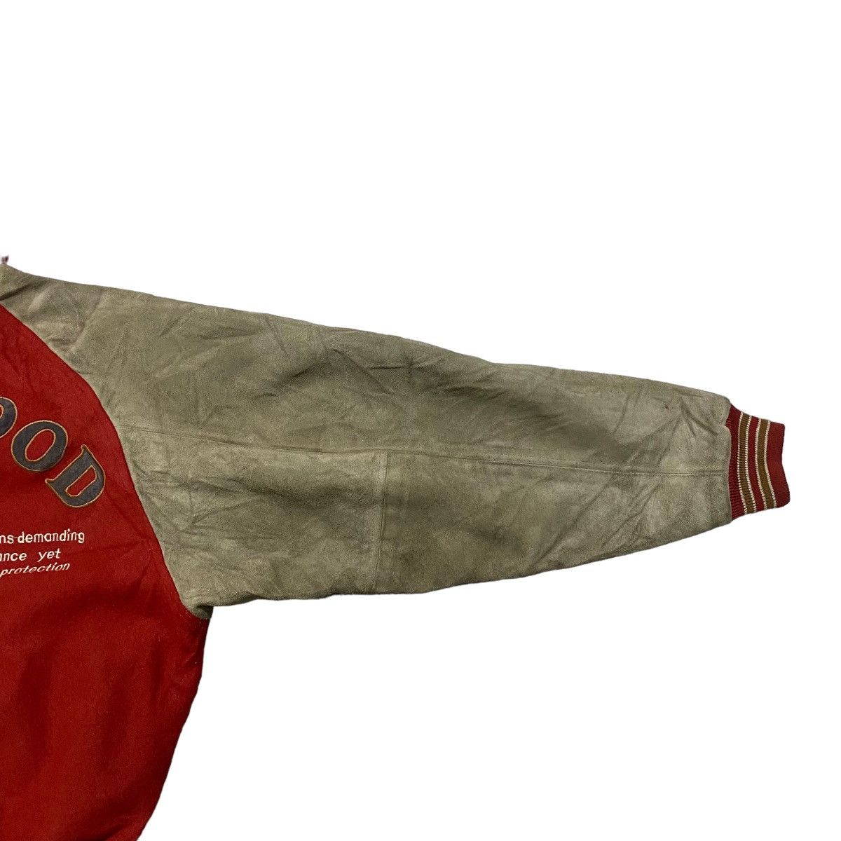 Japanese Brand Vintage NEO BLOOD TOKYO Varsity Hooded Suede Leather Jacket Size US L / EU 52-54 / 3 - 11 Thumbnail