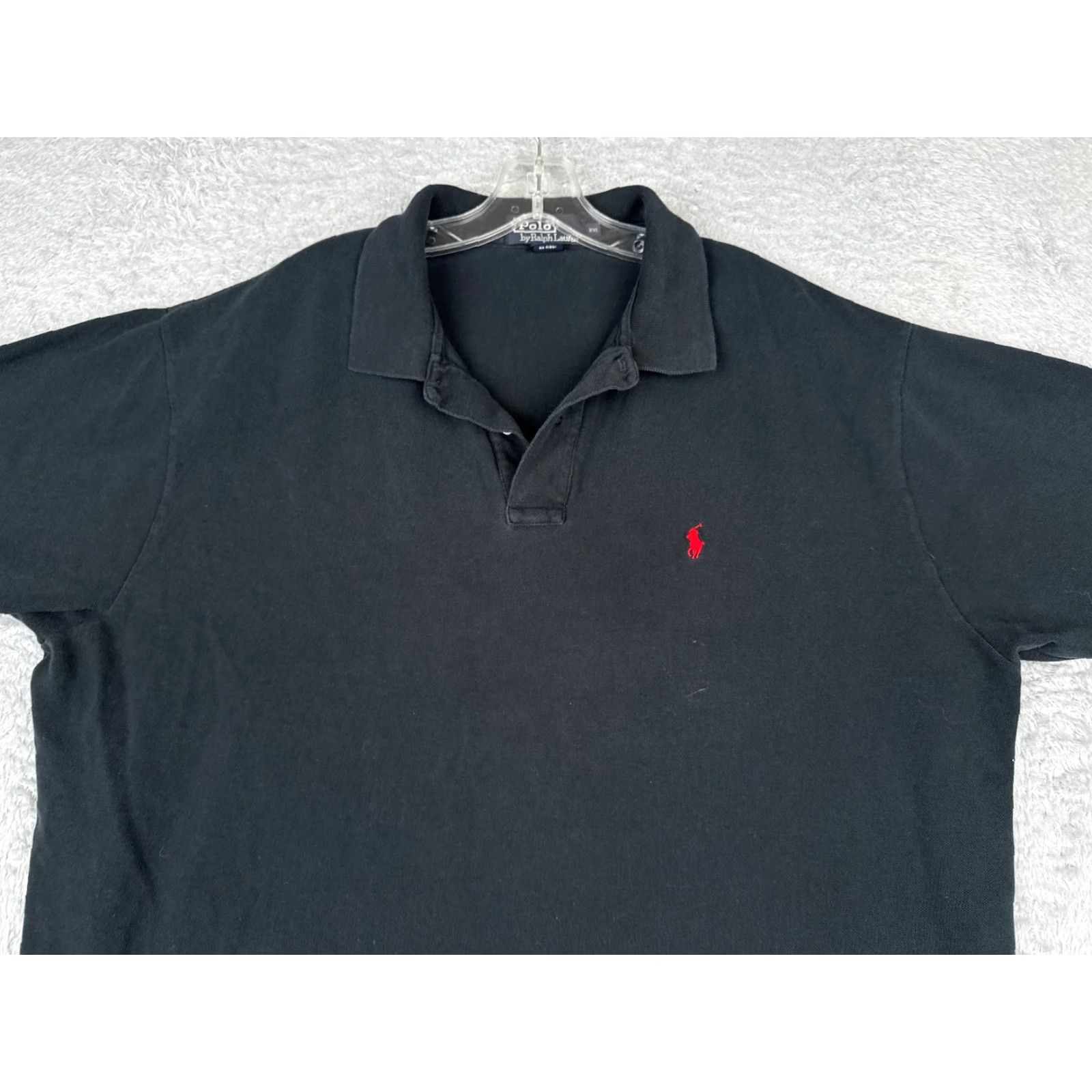 Polo Ralph Lauren VINTAGE Polo Ralph Lauren Polo Shirt Adult 2XL Black 100% Cotton Jersey Polo Shirt Mens 2XL Black Vintage American Sports Theme Size US XXL / EU 58 / 5 - 4 Thumbnail