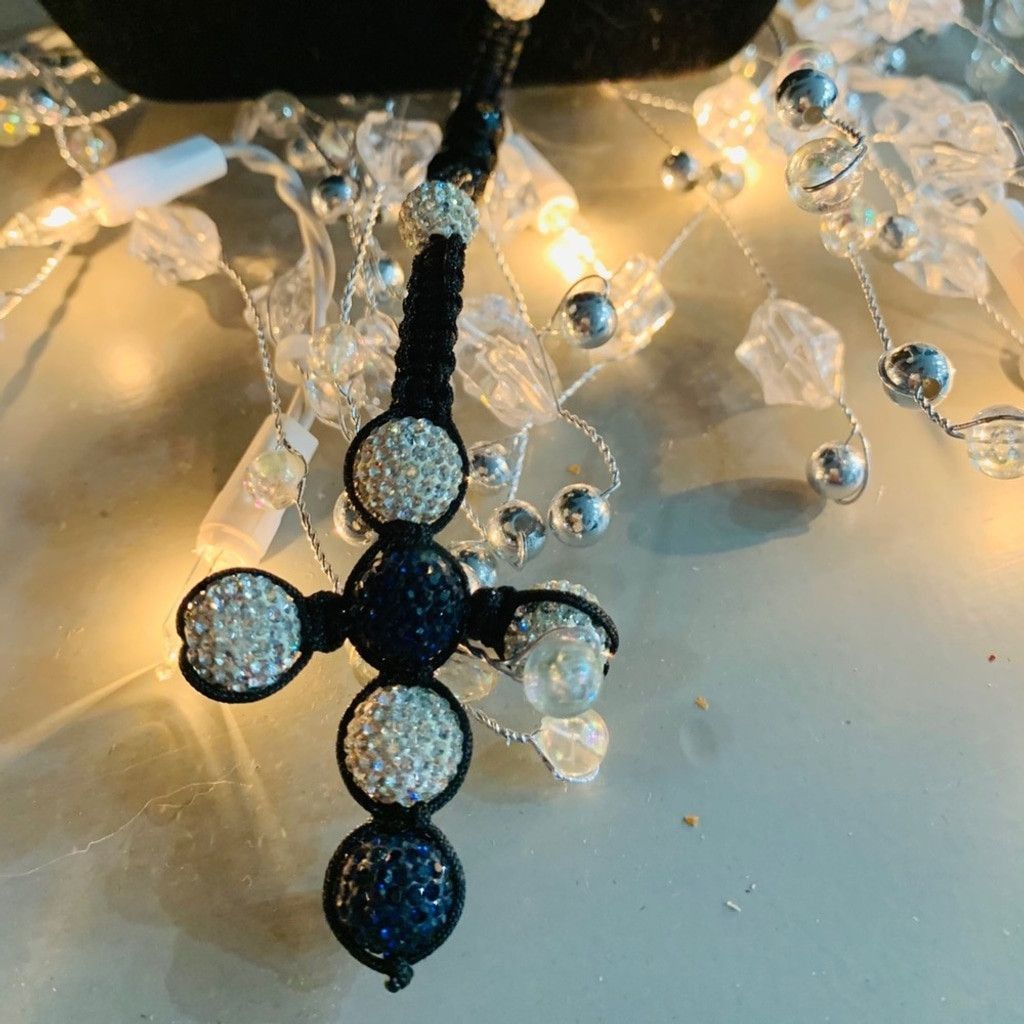 Other Black Beads Rosary with Cross Size ONE SIZE - 4 Thumbnail