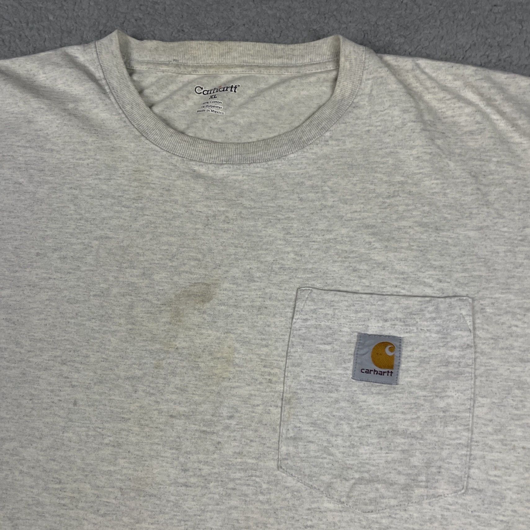 Carhartt Carhartt Shirt Adult XL Gray Pocket Thrashed 90s T-Shirt Mens Bagged Logo Cotton Short Sleeve Crew Neck Pockets Vintage No Size US XL / EU 56 / 4 - 3 Thumbnail