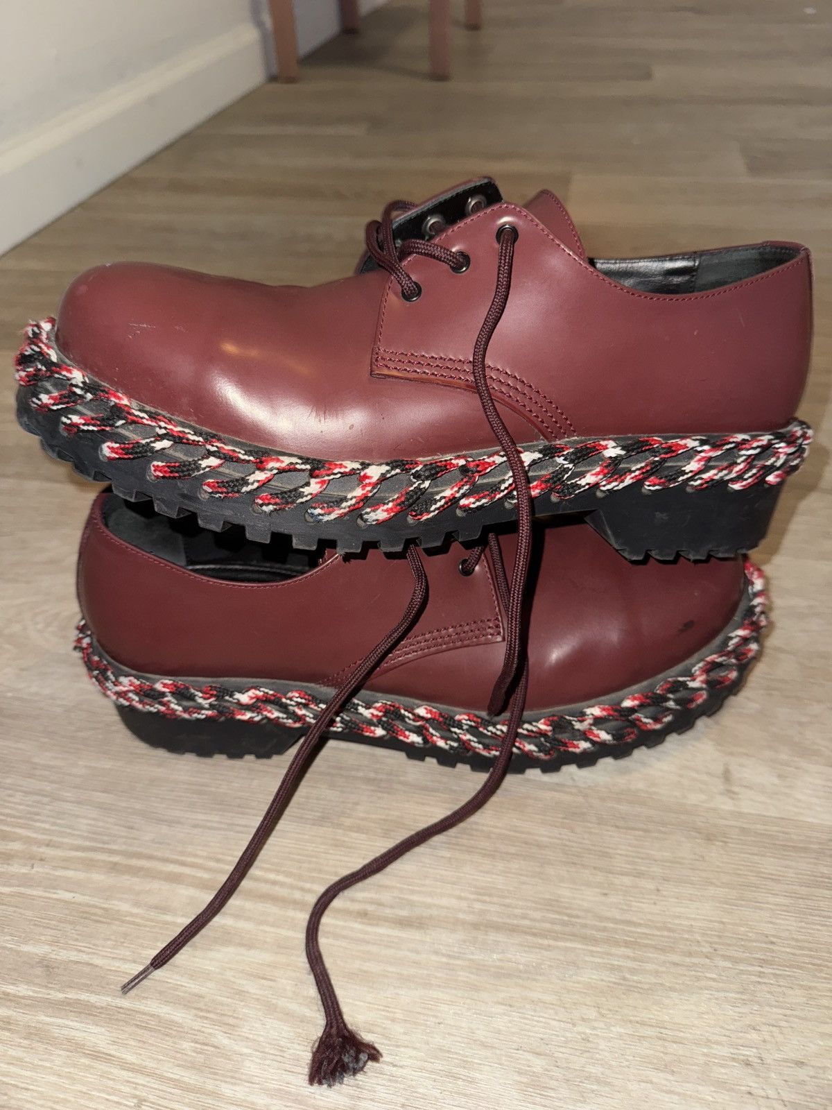 Balenciaga Balenciaga wine color way derby rope lace oxford lows Size US 9.5 / EU 42-43 - 4 Thumbnail