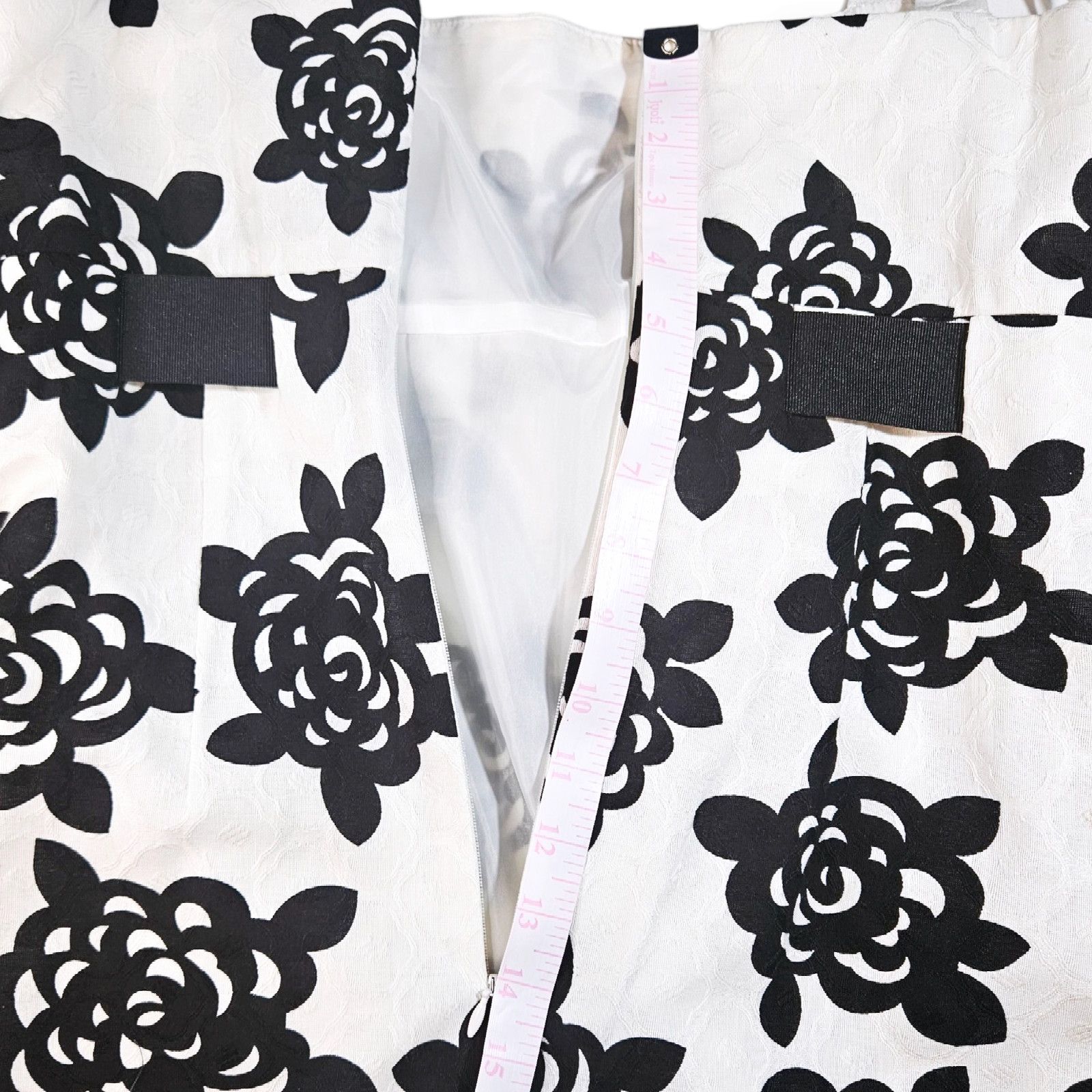 Other EUC Jessica Howard Roses Floral Dress Sz. 10P White Black Size L / US 10 / IT 46 - 8 Thumbnail