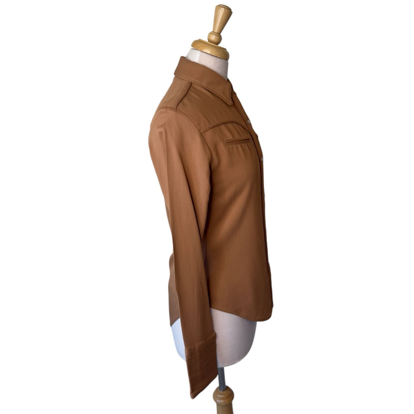 Rag & Bone Rag & Bone Cleo Snap-Front Work Shirt Brown Size XS Size XS / US 0-2 / IT 36-38 - 8 Thumbnail
