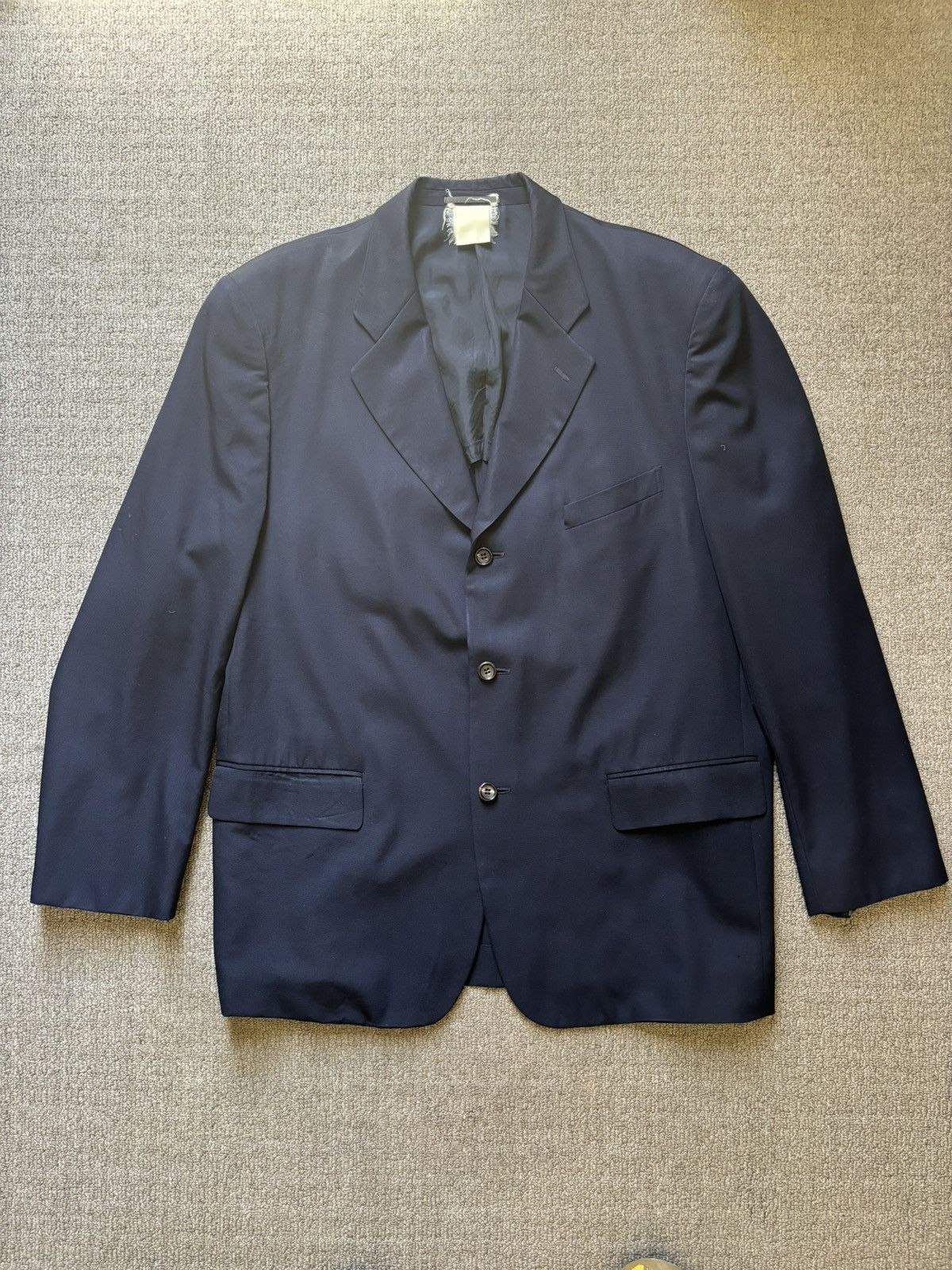 image of Comme Des Garcons x Comme Des Garcons Homme Vintage 1990S Navy Blazer, Men's (Size XL)